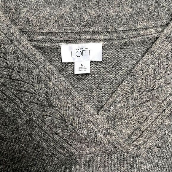 LOFT Wool and Rabbit Hair Knit Pullover Sweater M - Picture 3 of 7